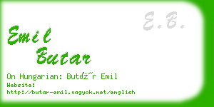 emil butar business card